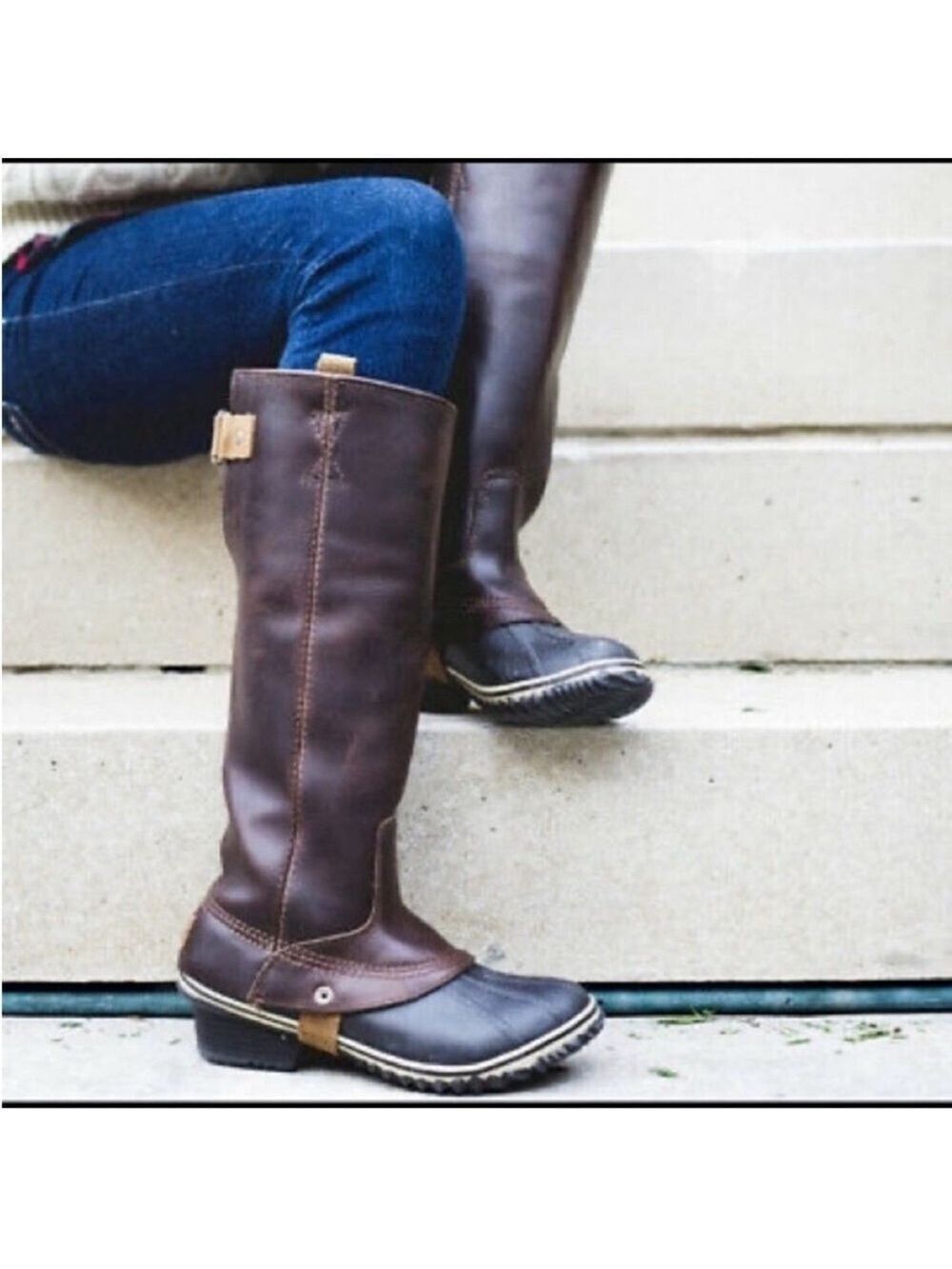 SOREL SLIMPACK TALL NUTMEG BROWN EQUESTRIAN Riding Boots Size 7